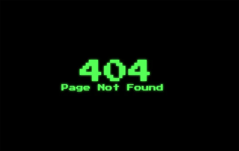 HTML黑色大气绿色发光字404错误页模板-旭彭网络资源基地