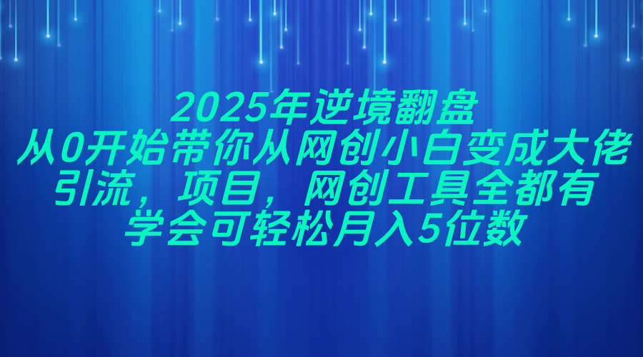 （14473期）2025年逆境翻盘，从0开始带你从网创小白变成大佬，引流，项目，网创工…-旭彭网络资源基地